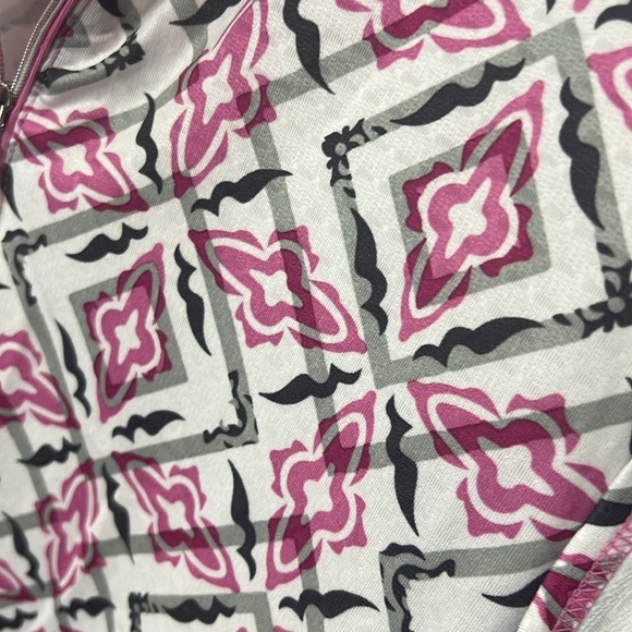 Bette & Court dress Pink geometric print Large - Picture 2 of 5